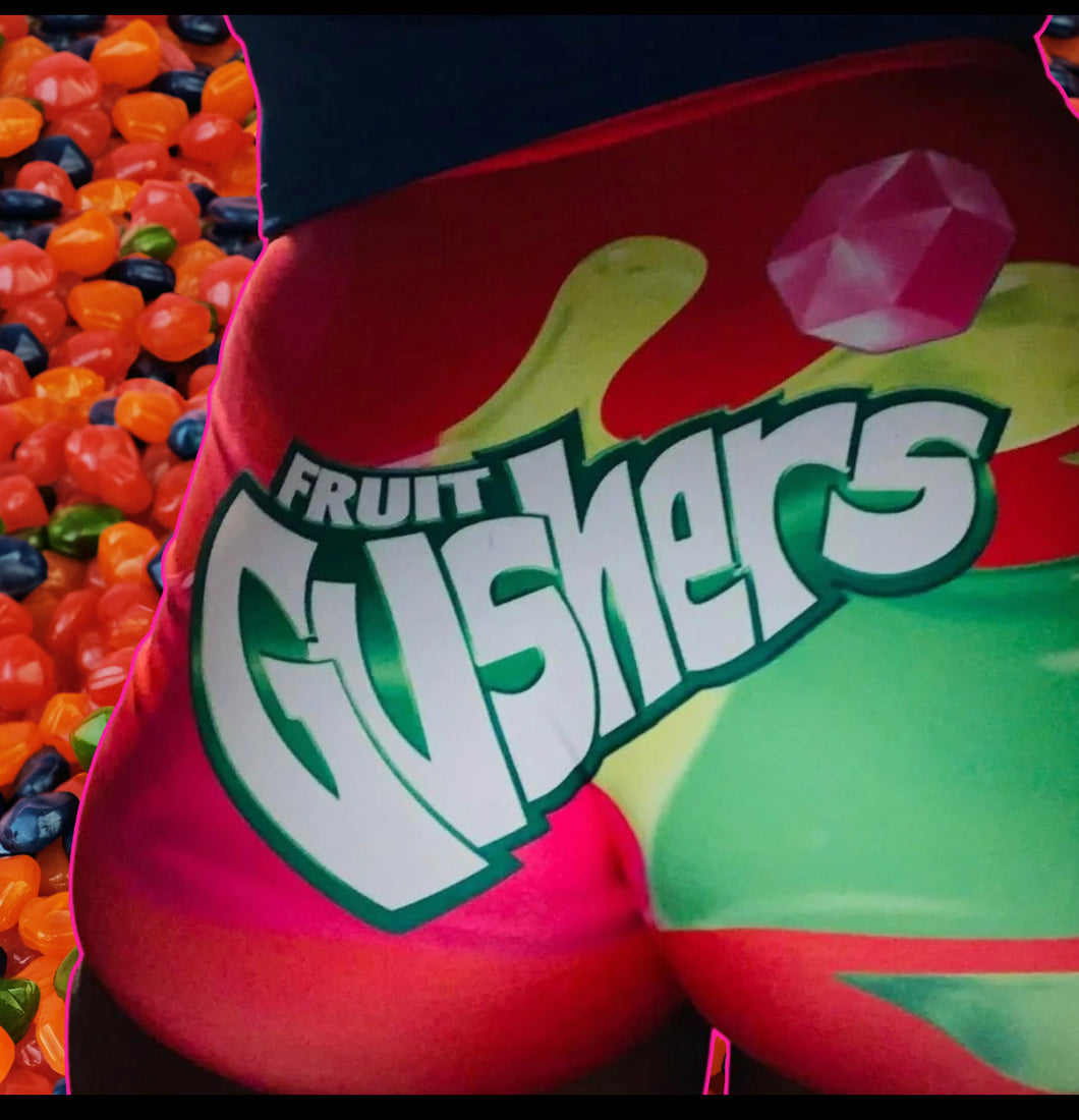 Red Gushers Booty Shorts Ladies