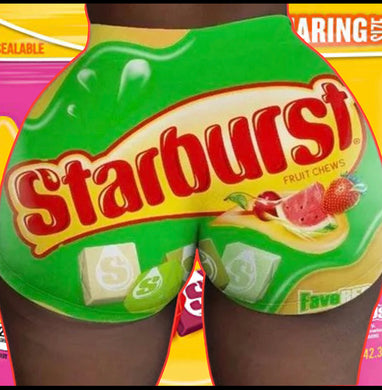 Green Starburst Booty Lady Shorts