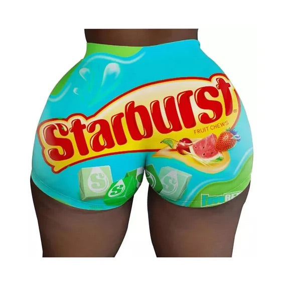 Aqua Starburst Shorts
