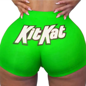 Green Kit Kat Women's Shorts