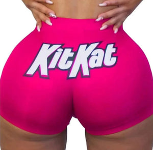 Hot Pink Kit Kat Booty Shorts for the women
