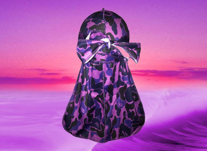 Purple Bape Du Rag