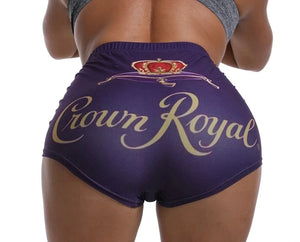 Crown Royal Spandex Twerk Squat Booty Shorts