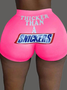 SNICKERS Hot Pink Booty Shorts